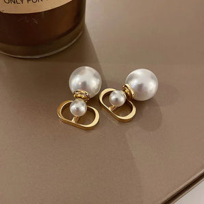 C & D Charm Pearl Earrings