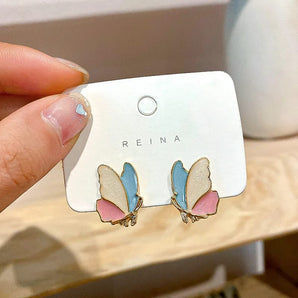 Butterfly Tri colour Studs