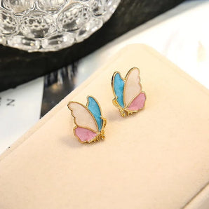 Butterfly Tri colour Studs