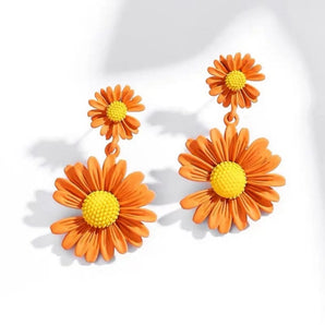 Statement Floral Dangler Earrings