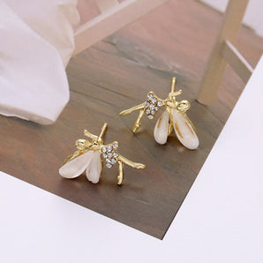 Elf Flower Crystal Fairy Stud Earrings