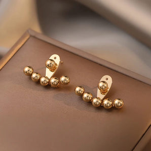 Golden Stud Cute Earrings