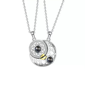 Moon Star Galaxy Necklace Duo