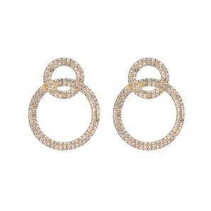 Eight Shaped Rhinestone Earrings