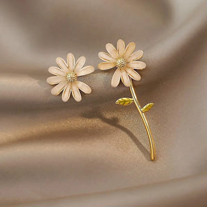 Golden Daisy Funky Earrings