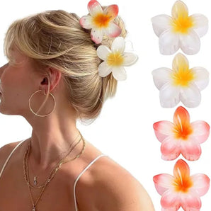 Hawaian Flower Shaped Hair Claw Clip