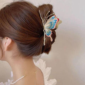 Colourful Metal Butterfly Hair Claw Clip